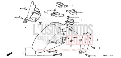 PARAFANGO ANTERIORE CBR900RRX di 1999